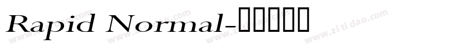 Rapid Normal字体转换